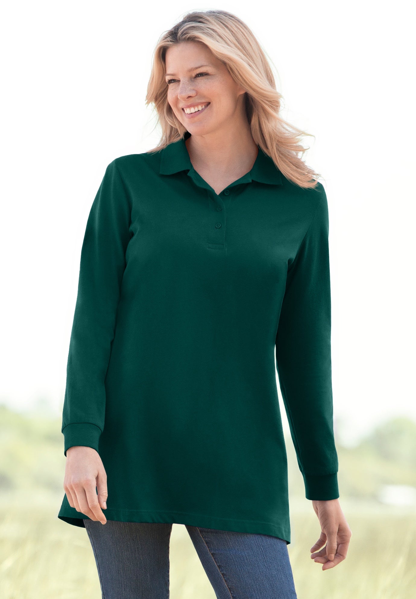 Long-Sleeve Polo Shirt image number 0