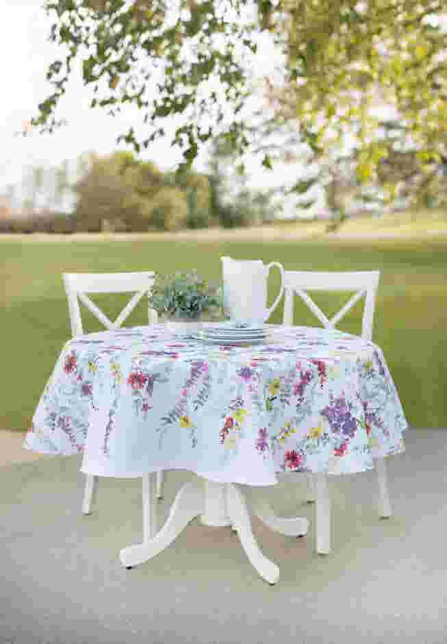 70" Round Floral Cascade Table Linen image number 0