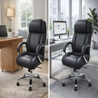 500 lbs. Weight Capacity Chrome Executive Office Chair image number null
