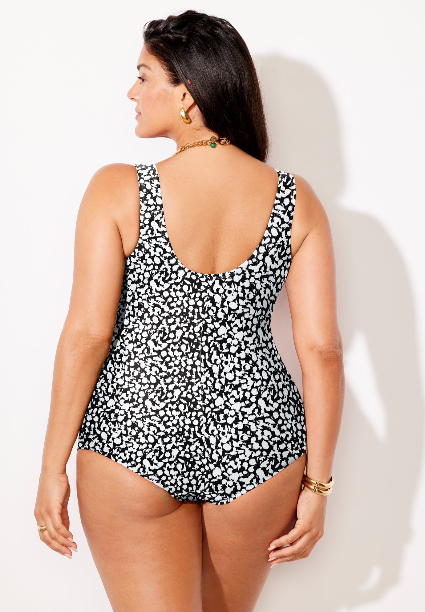 Sarong Front One Piece Swimsuit image number 1