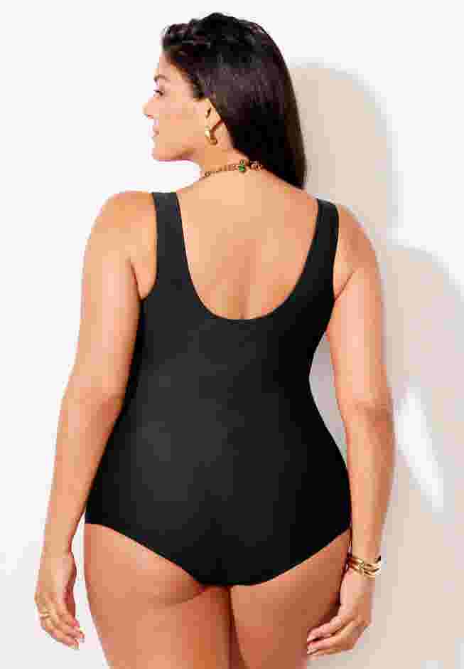Sarong Front One Piece Swimsuit image number 6