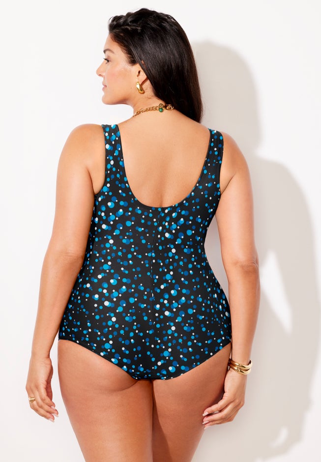 Sarong Front One Piece Swimsuit image number 1