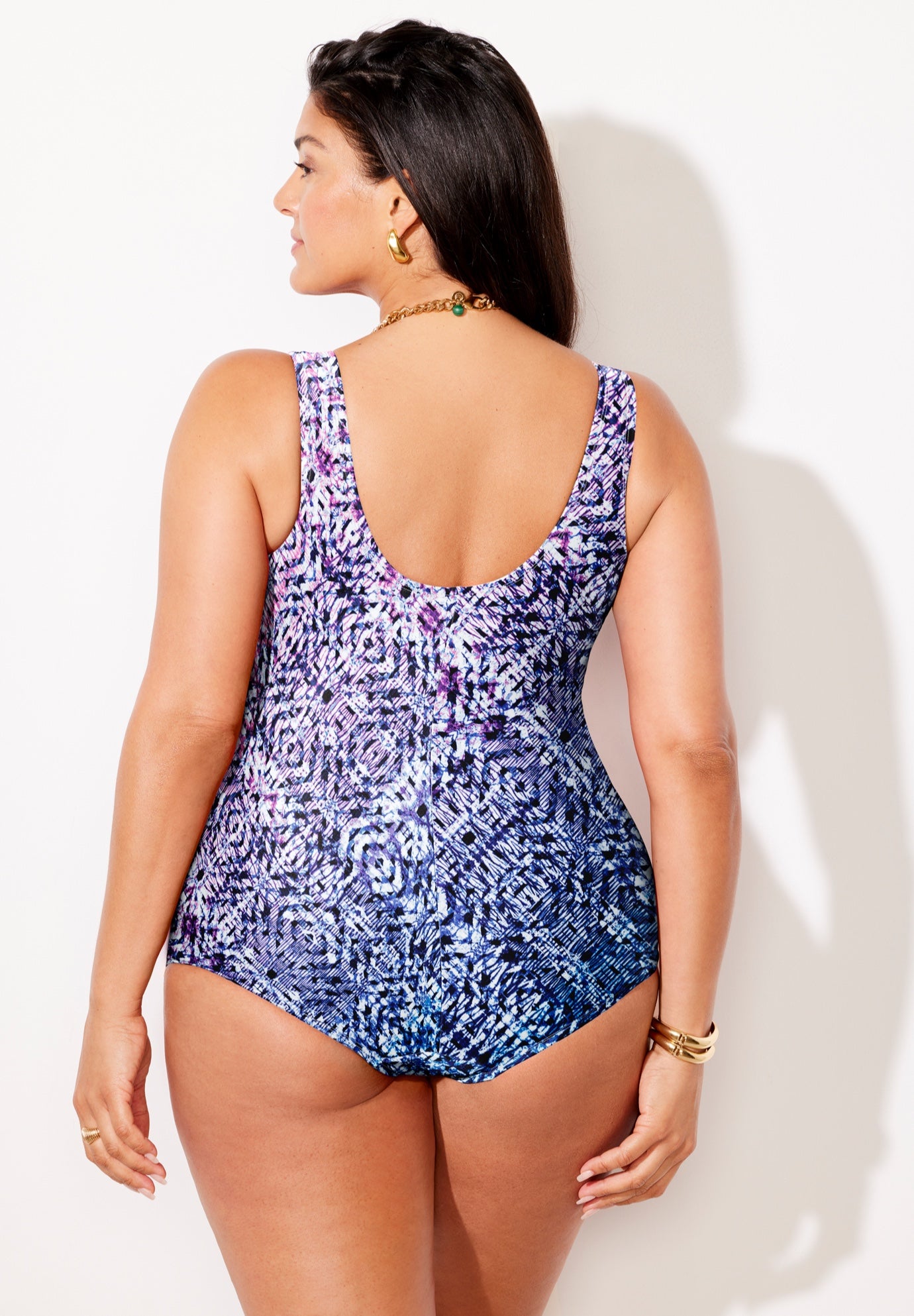 Sarong Front One Piece Swimsuit image number 3