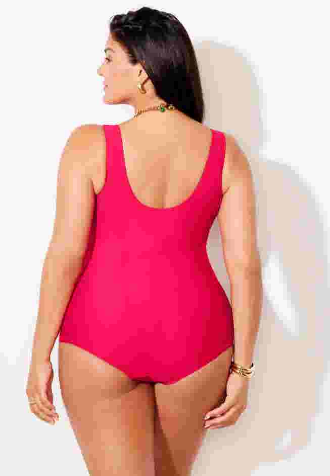 Sarong Front One Piece Swimsuit image number 1