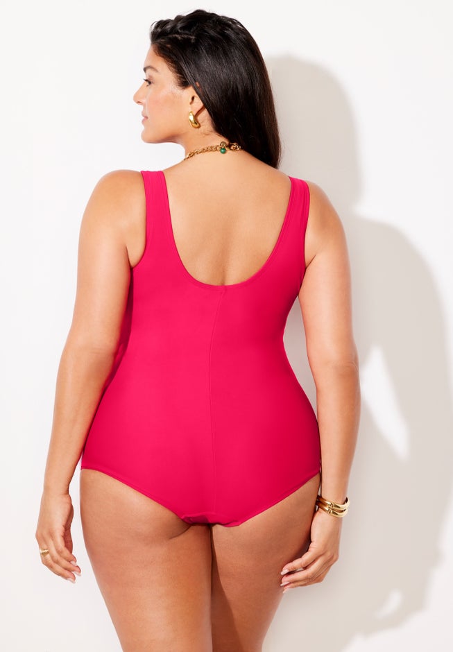 Sarong Front One Piece Swimsuit image number 1