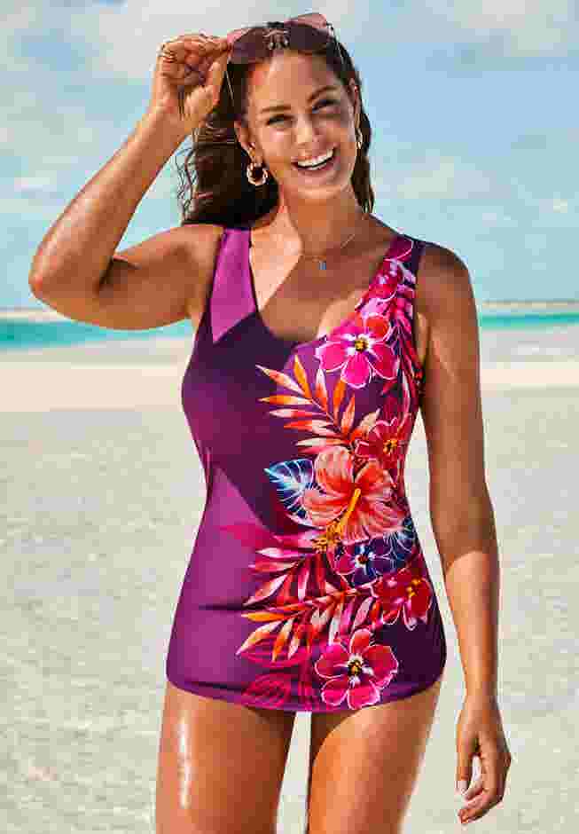 Sarong Front One Piece Swimsuit image number 0