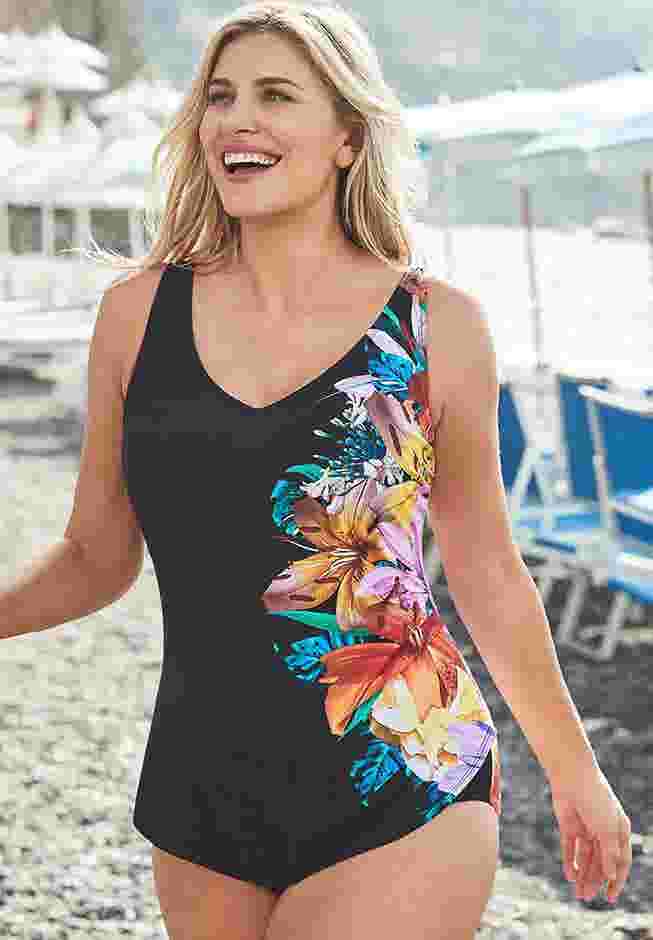 Sarong Front One Piece Swimsuit image number 0