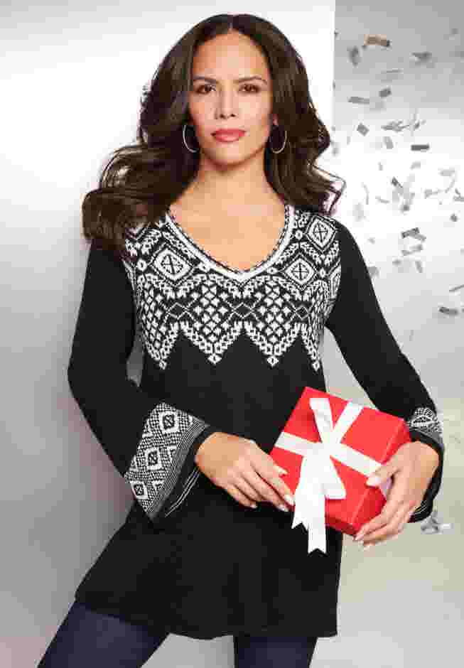Fit And Flare Tunic Sweater image number 1