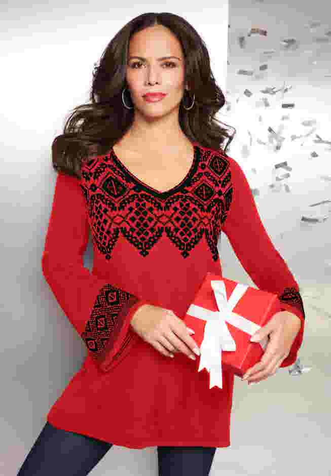 Fit And Flare Tunic Sweater image number 0