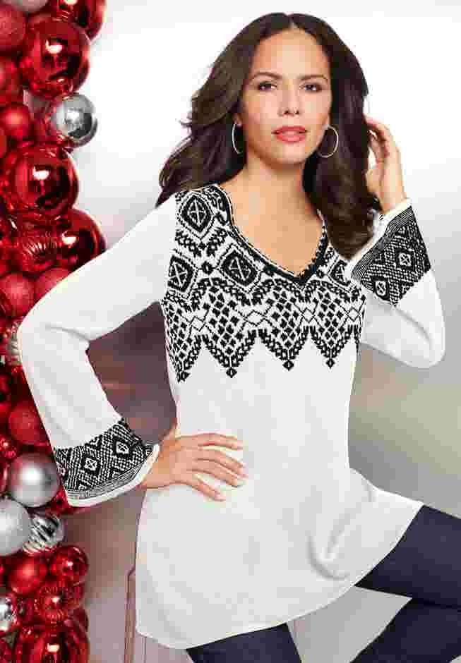 Fit And Flare Tunic Sweater image number 0
