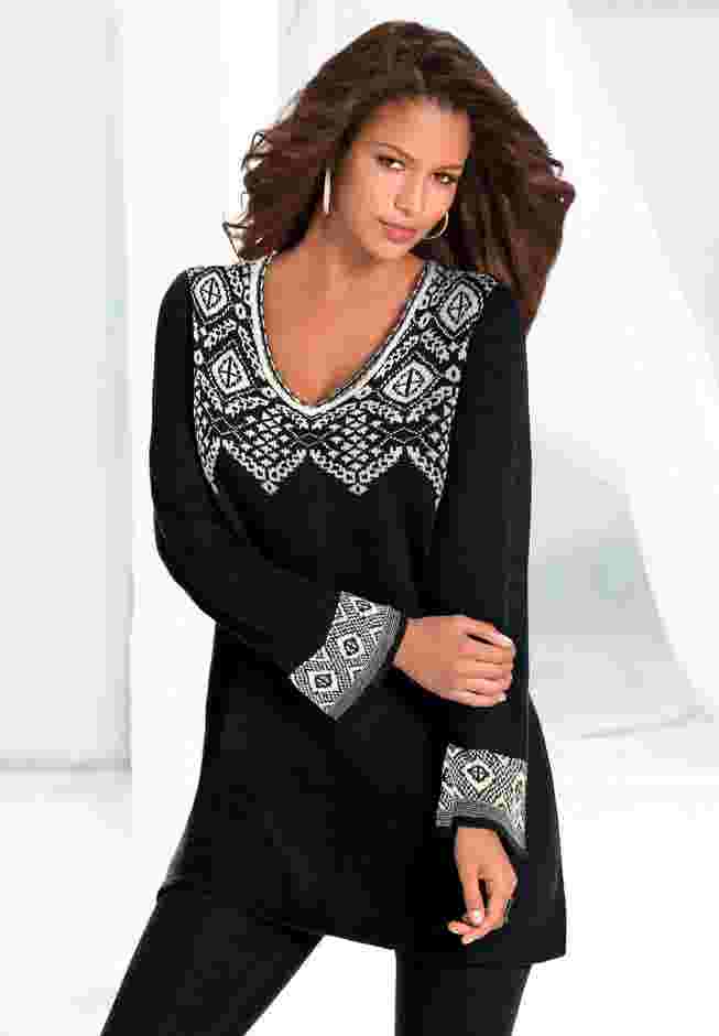 Fit And Flare Tunic Sweater image number 1