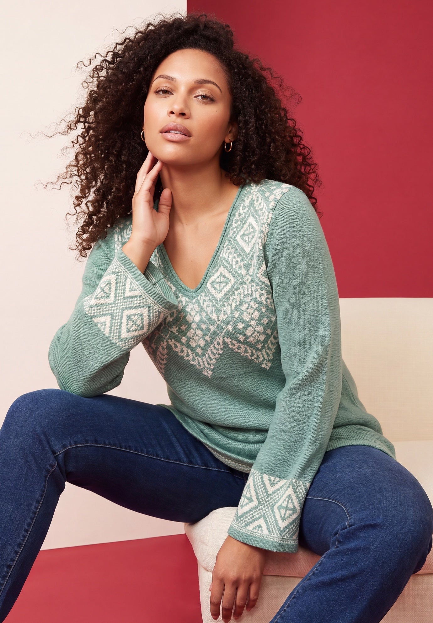 Fit And Flare Tunic Sweater image number 3
