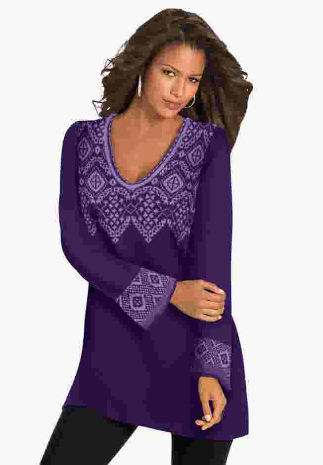 Fit And Flare Tunic Sweater image number 0