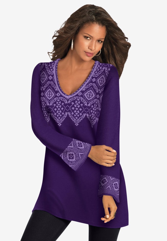 Fit And Flare Tunic Sweater image number 1