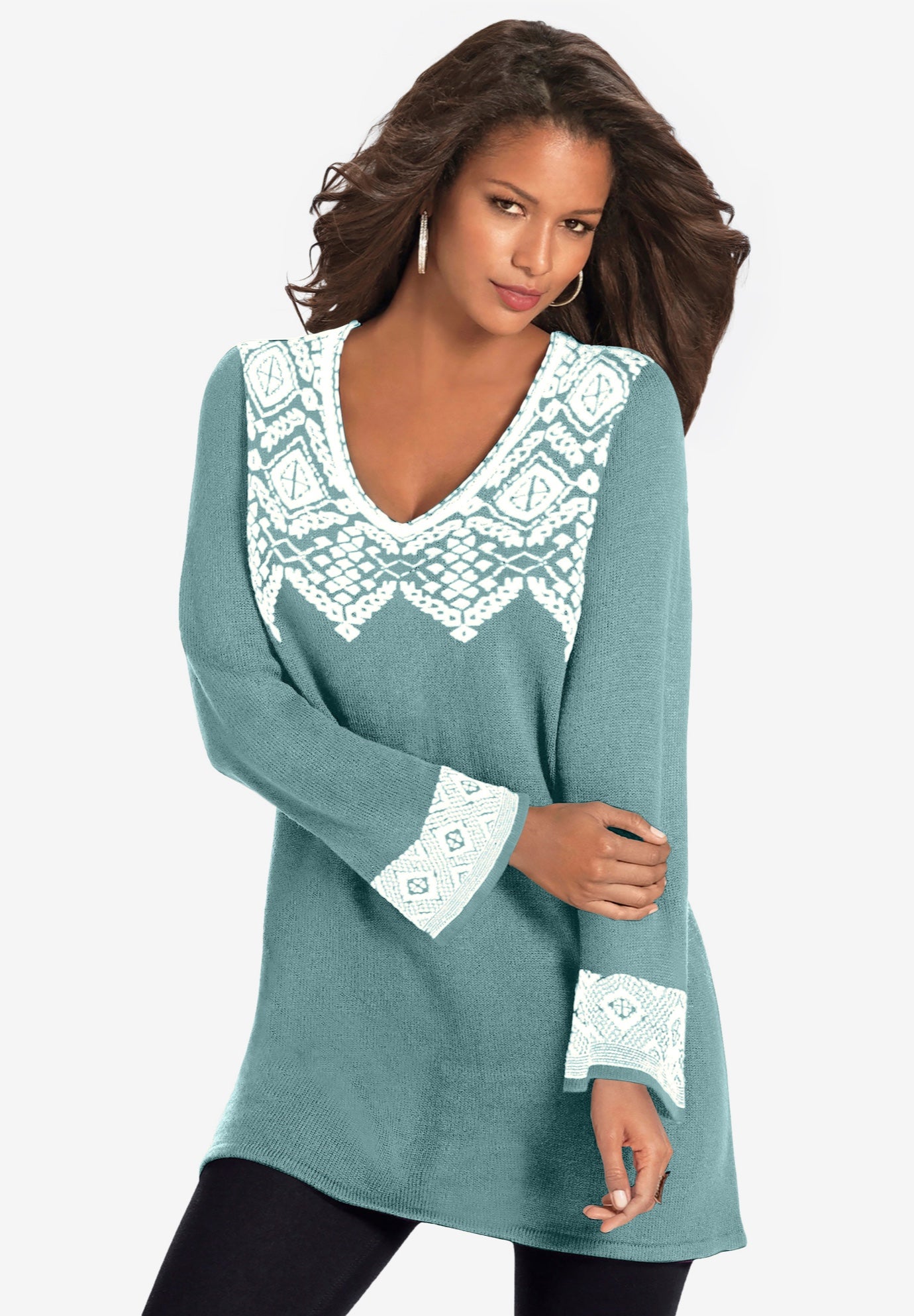 Fit And Flare Tunic Sweater image number 0