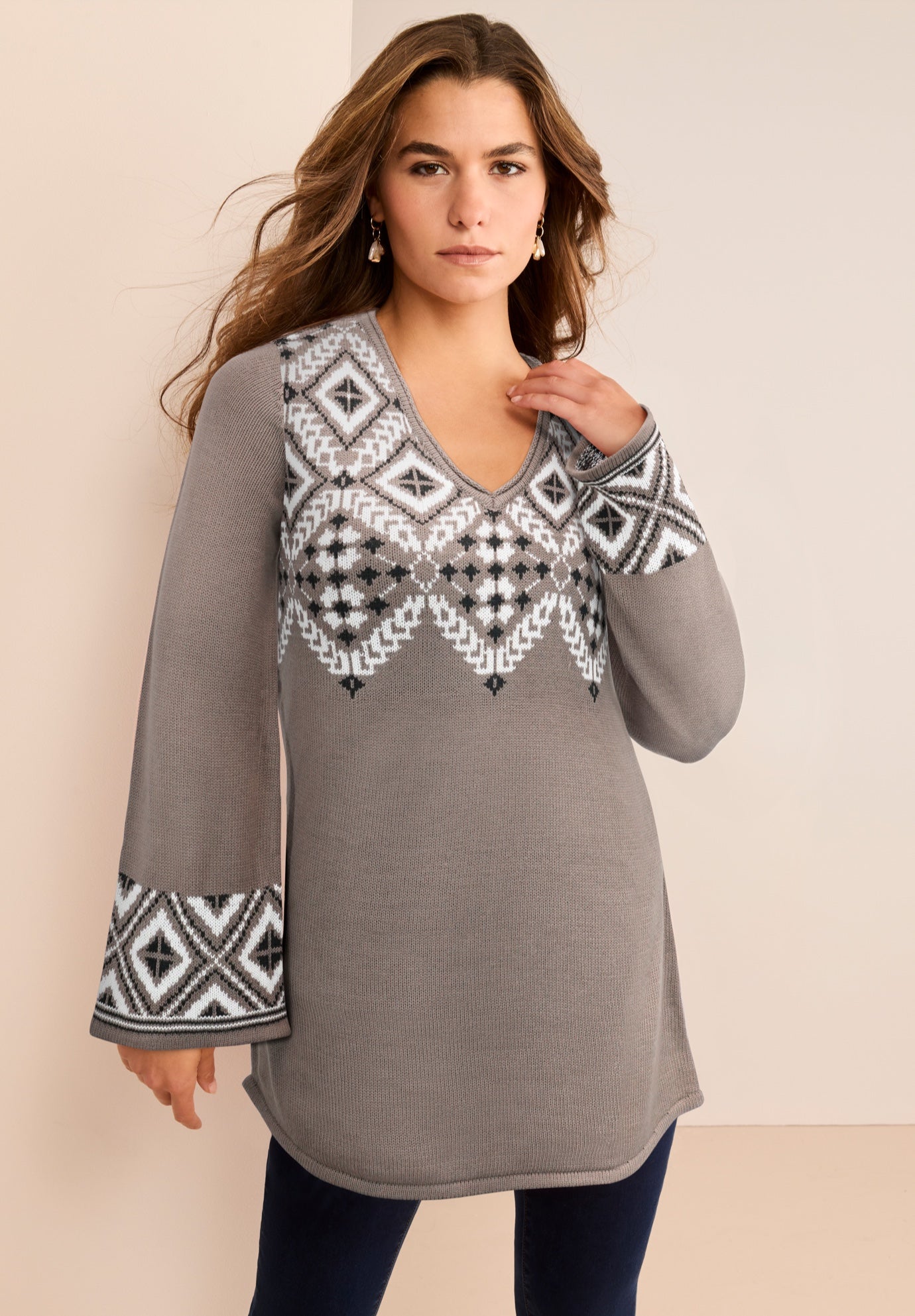 Fit And Flare Tunic Sweater image number 0