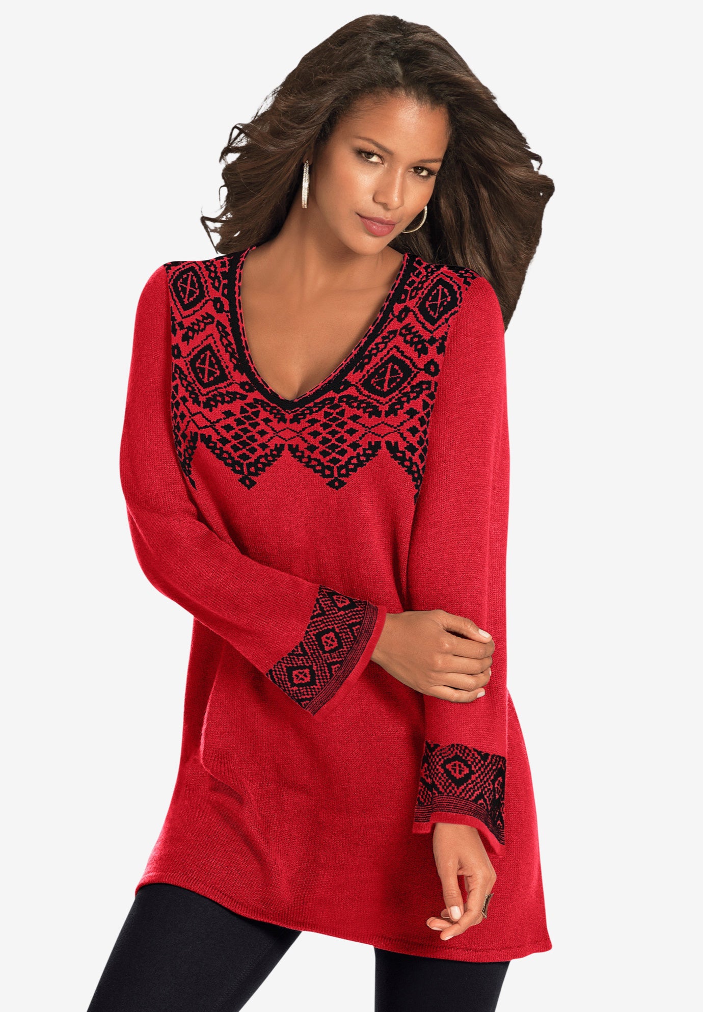 Fit And Flare Tunic Sweater image number 1