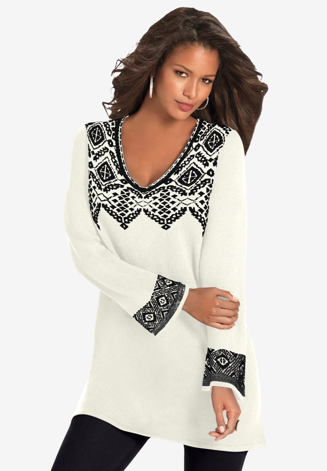 Fit And Flare Tunic Sweater image number 1
