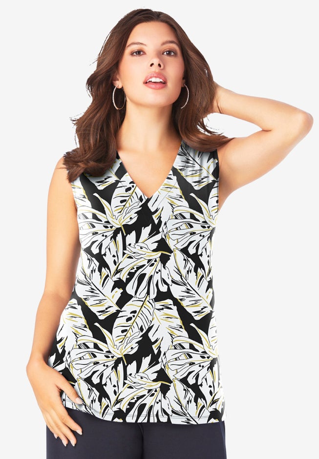 Ultrasmooth® Fabric V Neck Tank image number 0