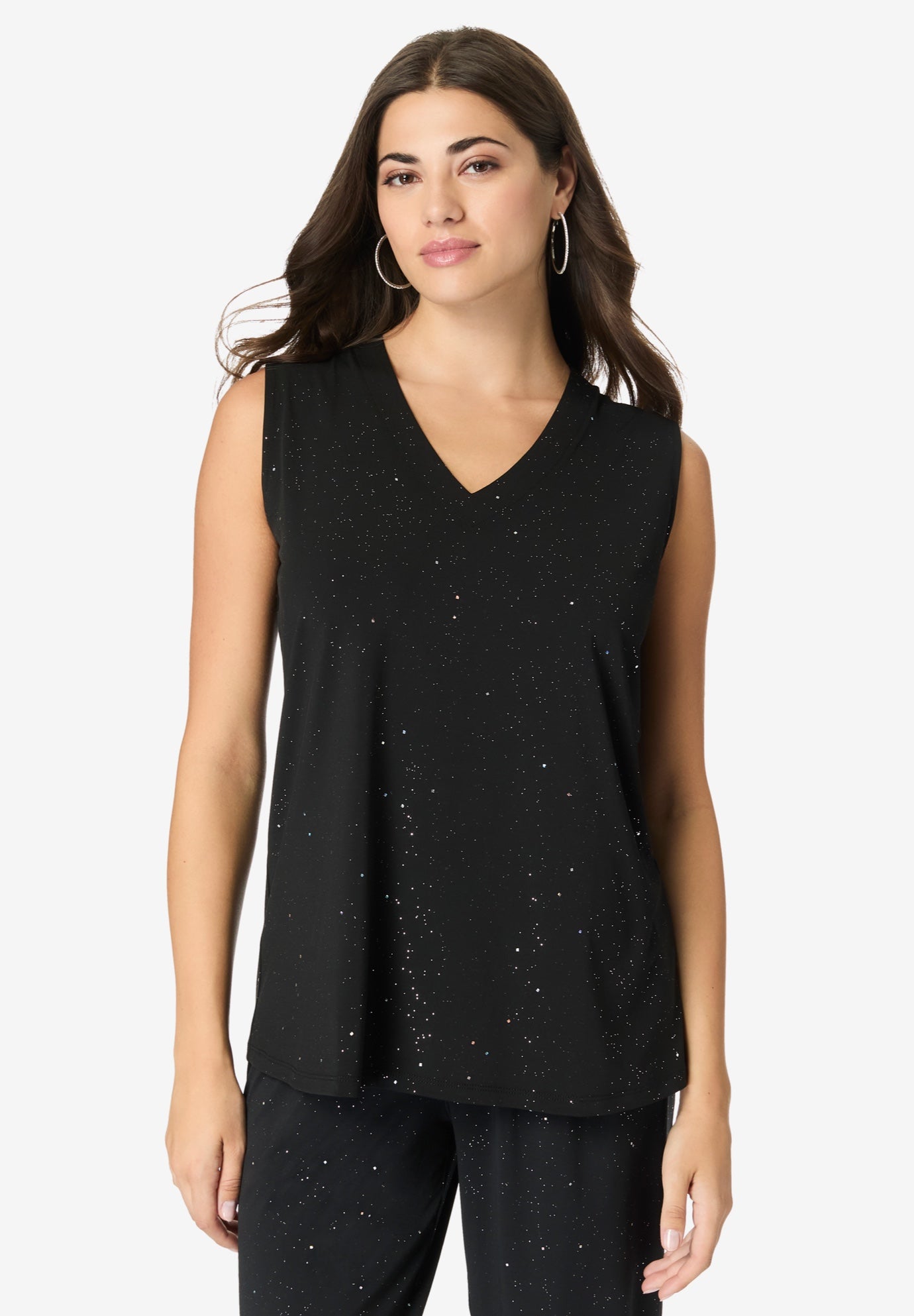 Ultrasmooth® Fabric V Neck Tank image number 0