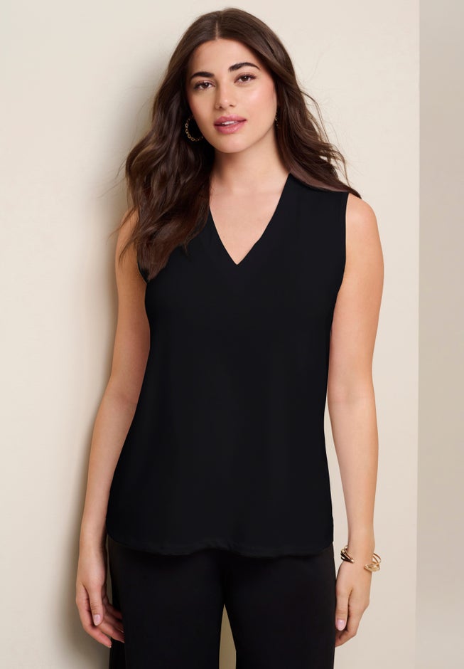 Ultrasmooth® Fabric V Neck Tank image number 0