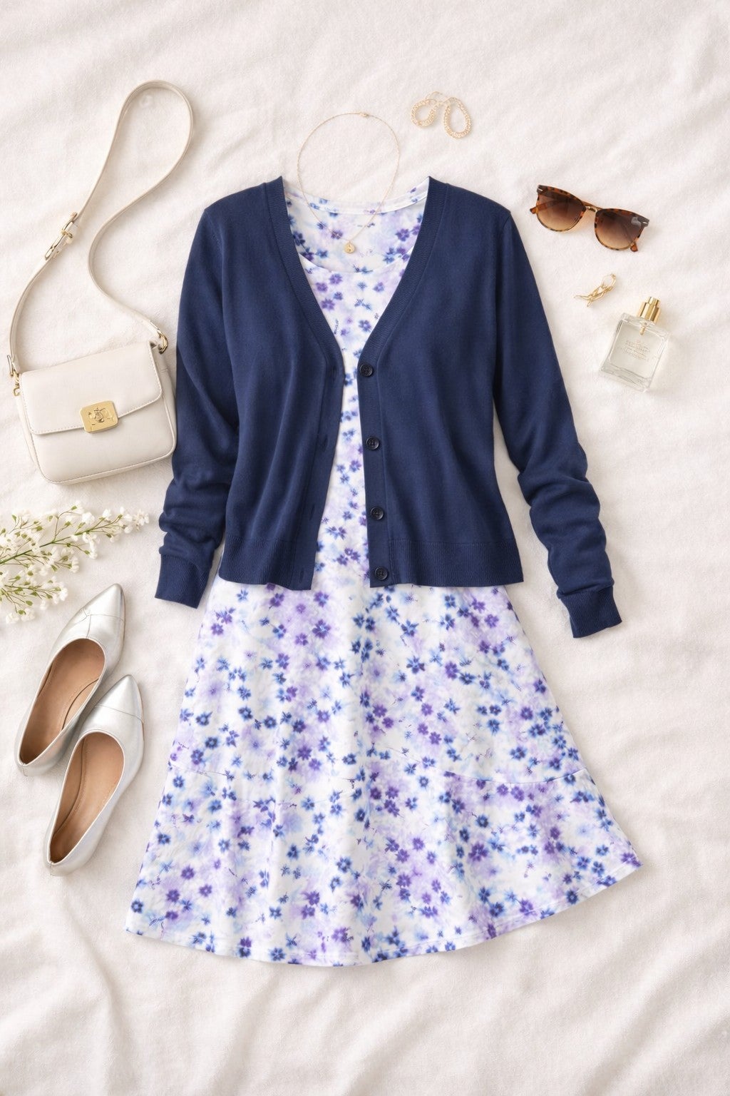 Stretch Jersey Knit Sleeveless Scoop Neck Fit and Flare Dress image number 2