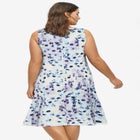 Stretch Knit Scoop Neck Sleeveless Fit And Flare Dress image number null