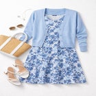 Stretch Jersey Knit Sleeveless Scoop Neck Fit and Flare Dress image number null