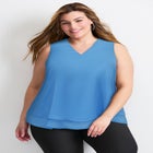 Sleeveless Double Layer Swing Tank image number null
