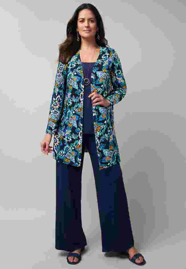 Everyday Stretch Knit Open Front Cardigan image number 3