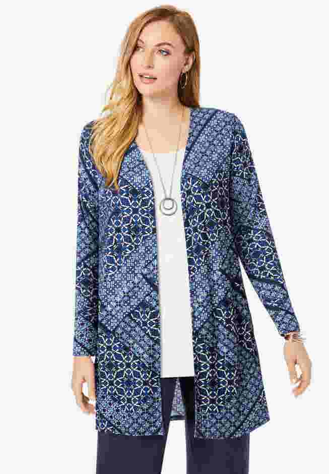 Everyday Stretch Knit Open Front Cardigan image number 0