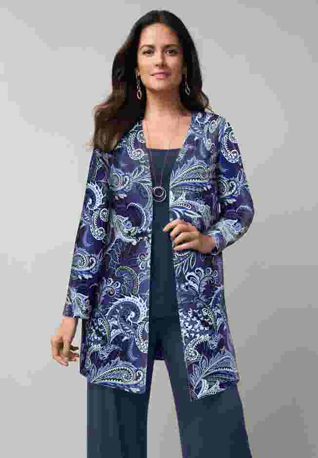 Everyday Stretch Knit Open Front Cardigan image number 0