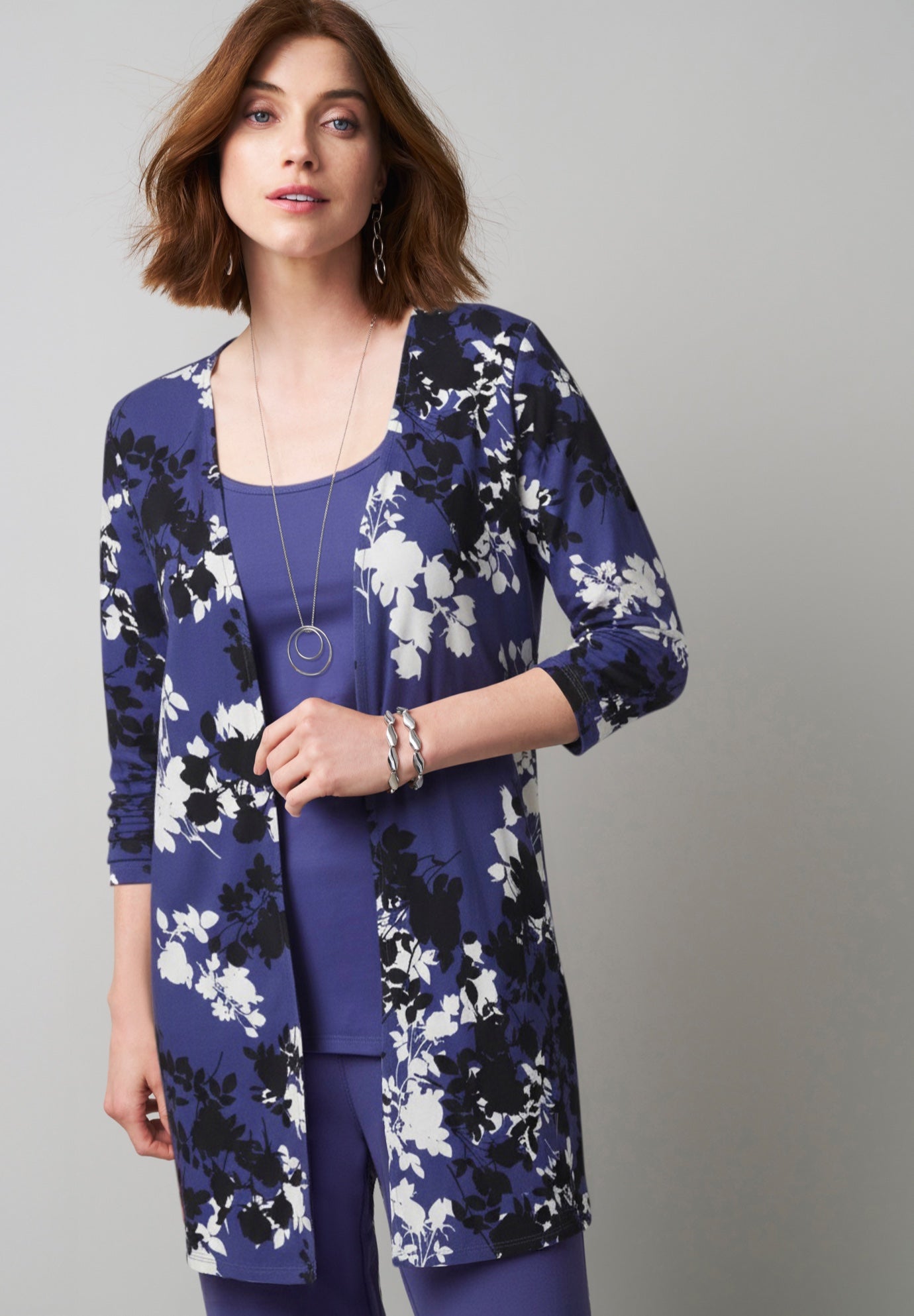 Everyday Stretch Knit Open Front Cardigan image number 0