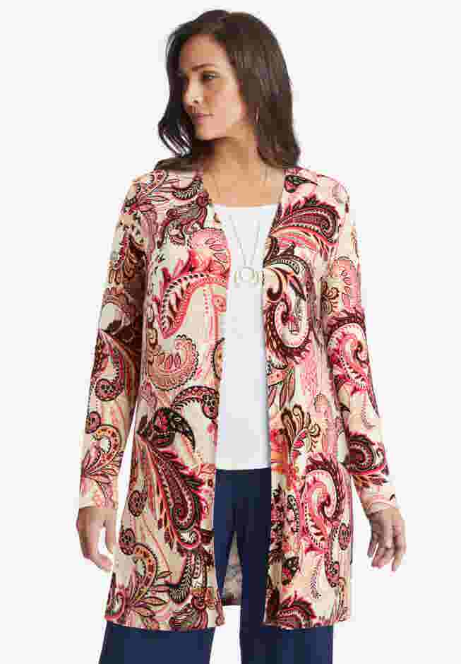 Everyday Stretch Knit Open Front Cardigan image number 0