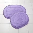 Oval Ruffle Bath Rug image number null