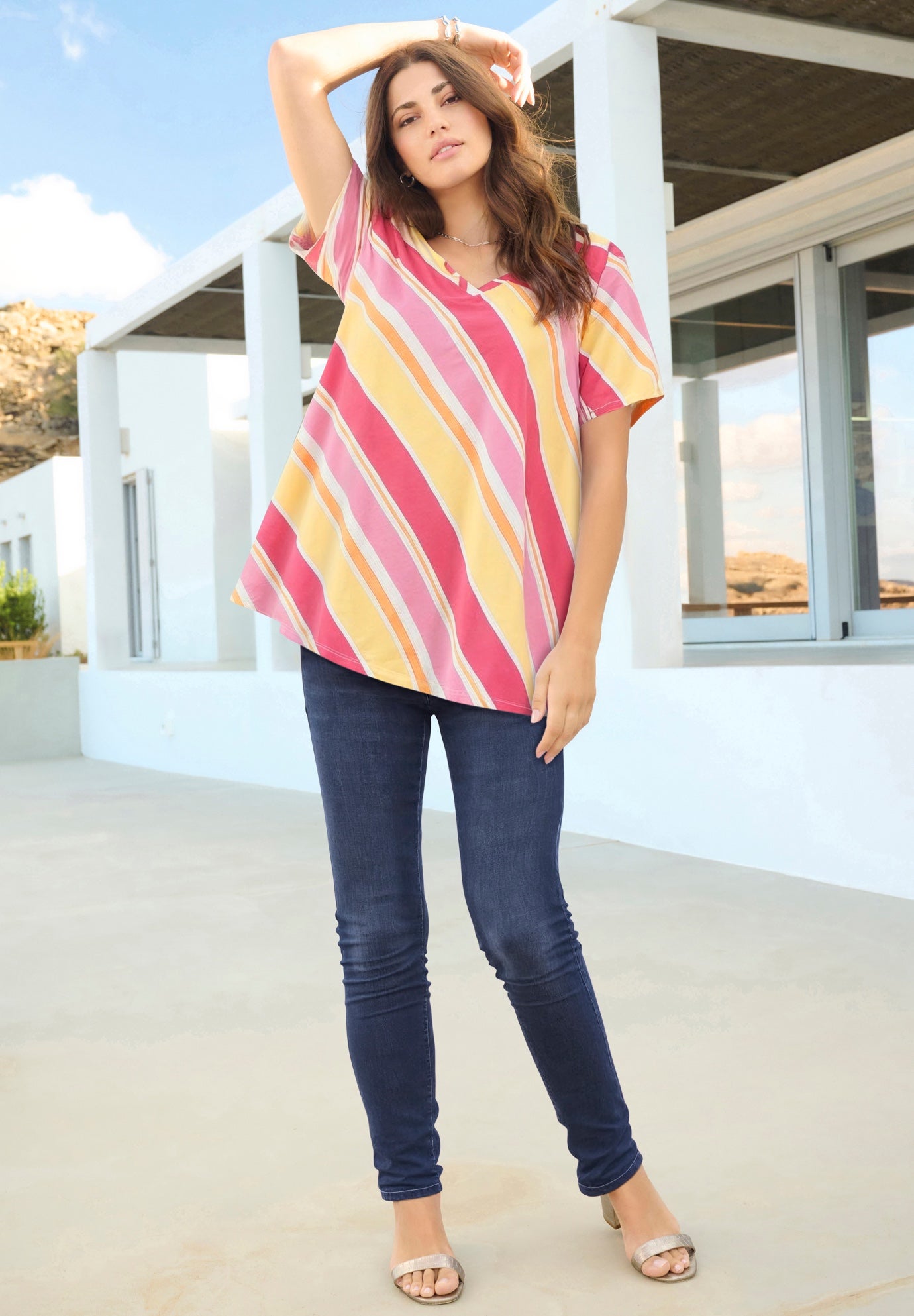 Plus Size Ultimate Short Sleeve Swing Tee image number 0