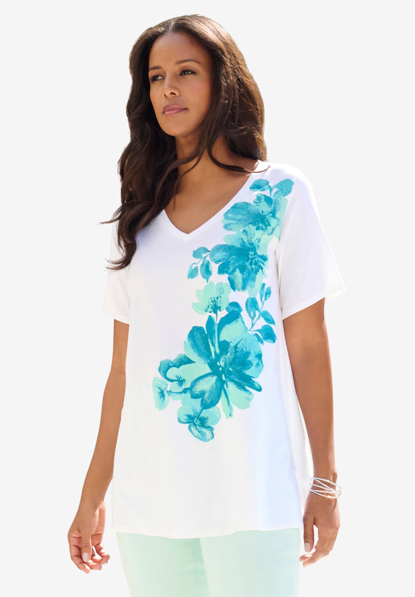 Plus Size Ultimate Short Sleeve Swing Tee image number 2