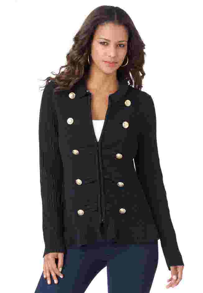 Military Cardigan Sweater image number 2