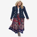 Plus Size Military-Inspired Ribbed Cardigan Sweater image number null