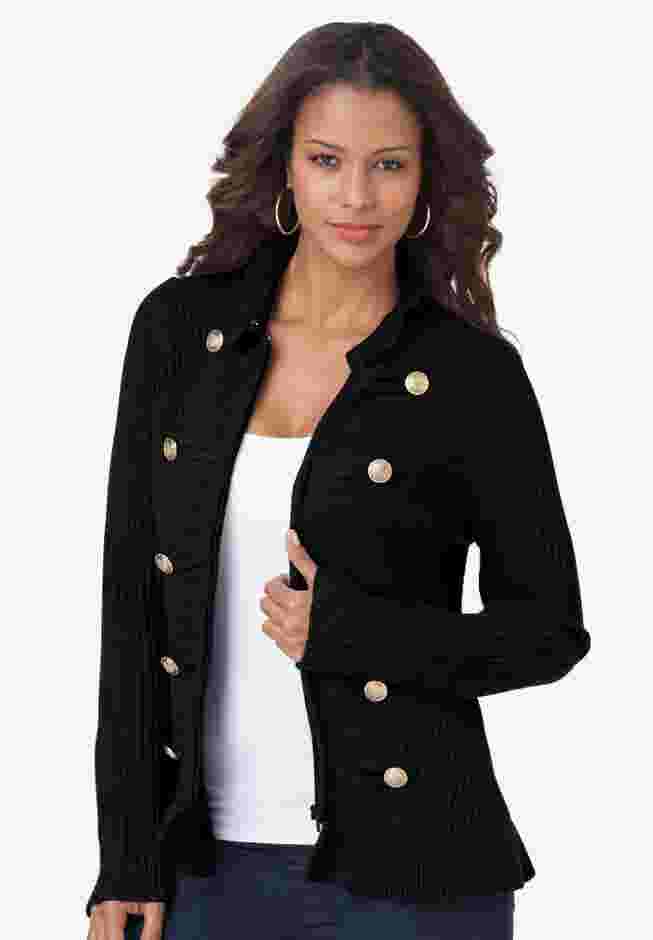 Military Cardigan Sweater image number 0