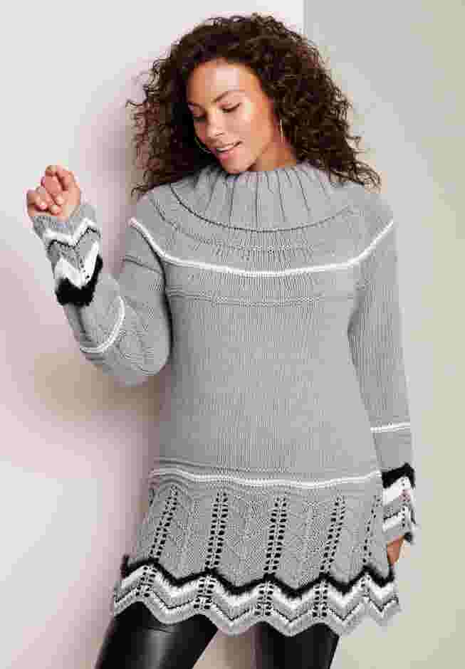 Chevron Border Sweater image number 0