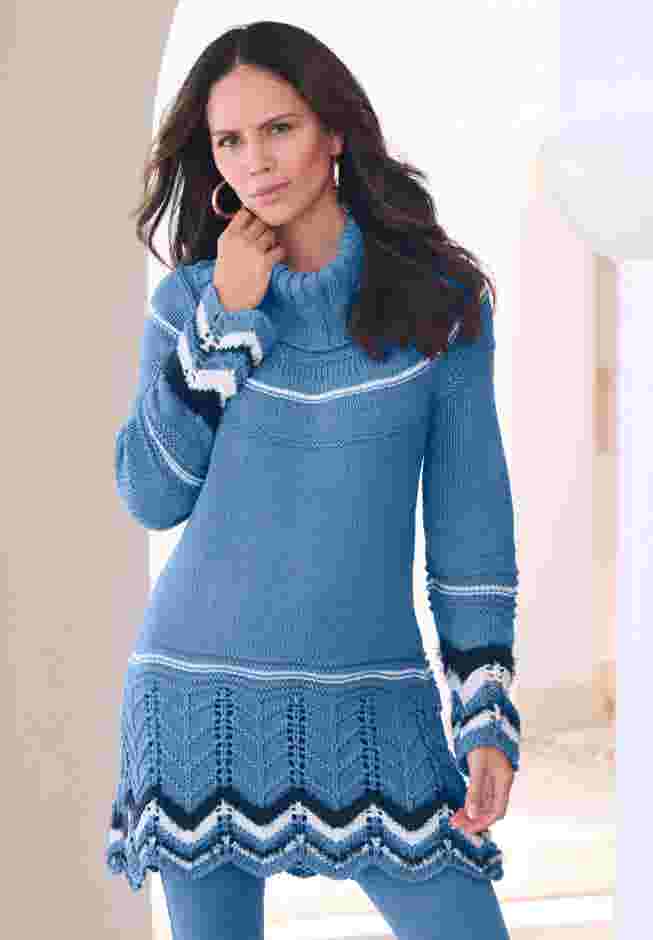 Chevron Border Sweater image number 0