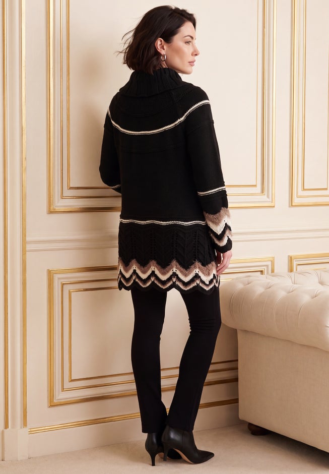 Chevron Border Sweater image number 1