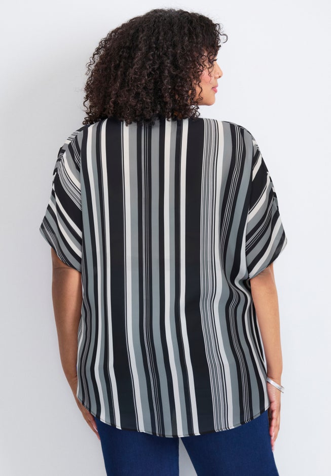 Knot Front Dolman Sleeve Blouse image number 1
