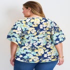 Flutter Sleeve Keyhole Blouse image number null