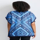 Crochet Trim Poncho Top image number 1