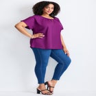 Keyhole Dolman Sleeve Blouse image number 2