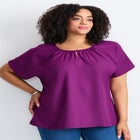 Keyhole Dolman Sleeve Blouse image number 0
