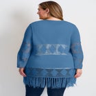 Pointelle Fringe Cardigan image number 1