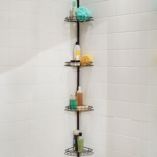4-Tier Corner Shower Shelf image number null